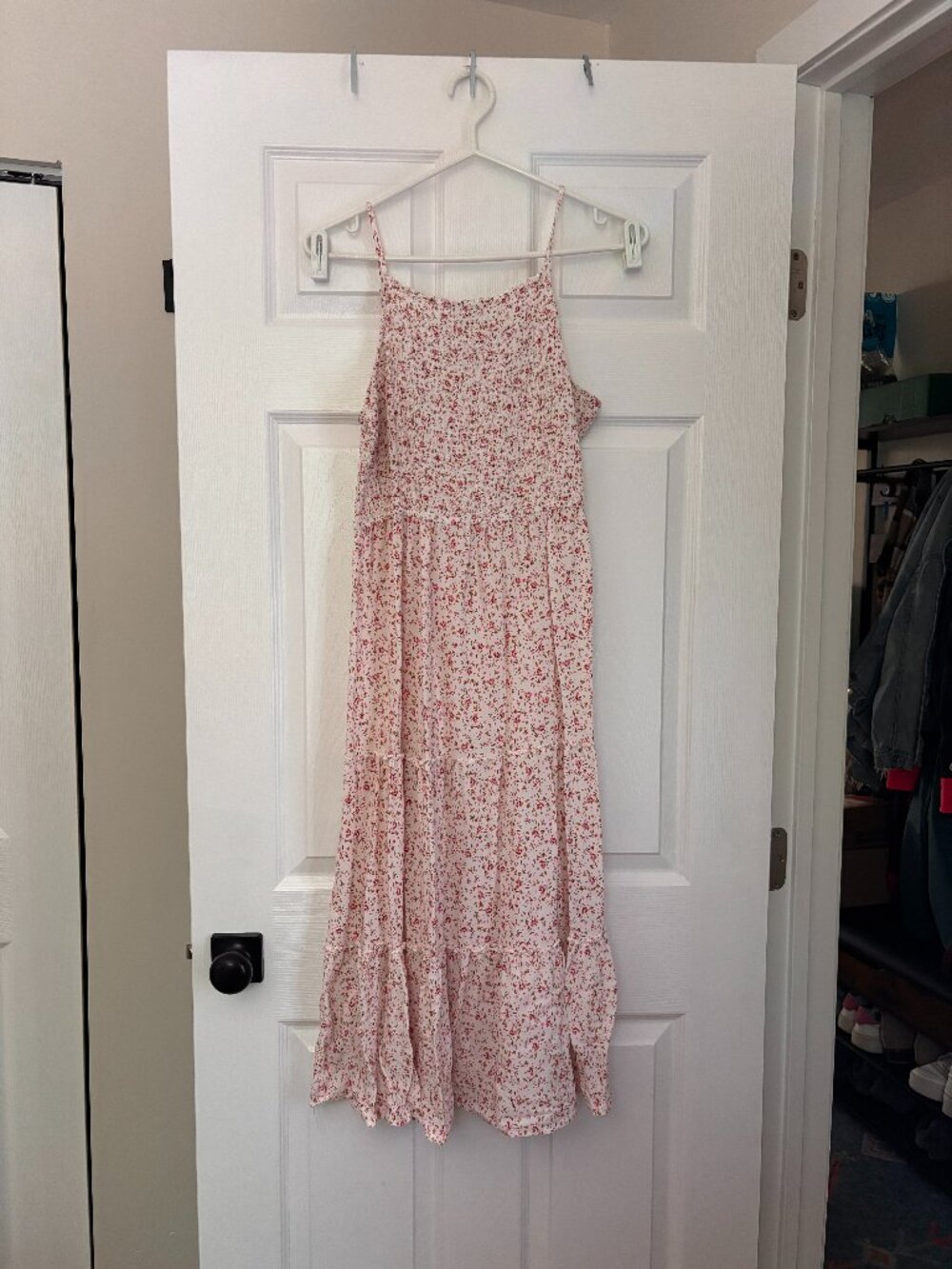 Floral Tiered Maxi Dress | Cottagecore Summer Dress | Sleeveless Sundress (XL)